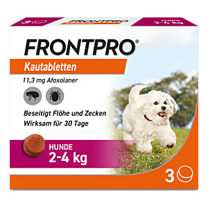 FRONTPRO 11 mg Kautabletten für Hunde 2-4 kg