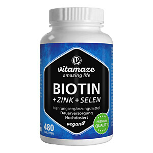 BIOTIN 10 mg hochdosiert+Zink+Selen Tabletten