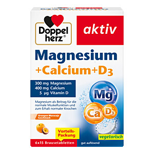 DOPPELHERZ Magnesium+Calcium+D3 Brausetabletten