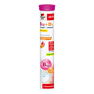 DOPPELHERZ Vitamin B12+D3 Brausetabletten