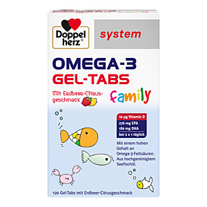 DOPPELHERZ Omega-3 Gel-Tabs family Erdb.Cit.system