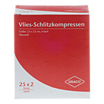 SCHLITZKOMPRESSEN Vlies 7,5x7,5 cm steril 4fach