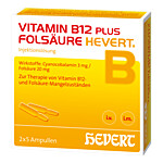 VITAMIN B12 PLUS Folsäure Hevert a 2 ml Ampullen