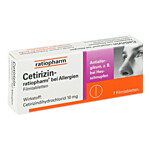 CETIRIZIN-ratiopharm bei Allergien 10 mg Filmtabletten