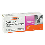 CETIRIZIN-ratiopharm bei Allergien 10 mg Filmtabletten