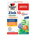 DOPPELHERZ Zink 15 mg+Histidin+Vit.C Depot aktiv