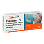 PANTOPRAZOL-ratiopharm SK 20 mg magensaftresistentTabletten