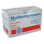 MULLKOMPRESSEN ES 10x20 cm unsteril 8fach