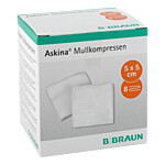 ASKINA Mullkompressen 5x5 cm steril 8fach