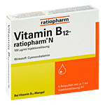 VITAMIN B12-RATIOPHARM N 100 -m63g-ml InjektionslösungAmp