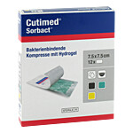 CUTIMED Sorbact Gel Kompressen 7,5x7,5 cm