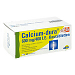 CALCIUM DURA Vit D3 600 mg-400 I.E. Kautabletten