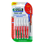 GUM TRAV-LER 0,8mm Kerze rot Interdental+6Kappen