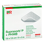 SUPRASORB P+PHMB Schaumverband 7,5x7,5 cm