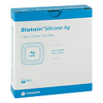 BIATAIN Silicone Ag Schaumverband 7,5x7,5 cm