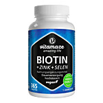 BIOTIN 10 mg hochdosiert+Zink+Selen Tabletten