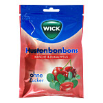 WICK Wildkirsche & Eukalyptus Bonbons ohne Zucker Btl