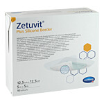 ZETUVIT Plus Silicone Border steril 12,5x12,5 cm