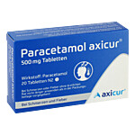 PARACETAMOL axicur 500 mg Tabletten